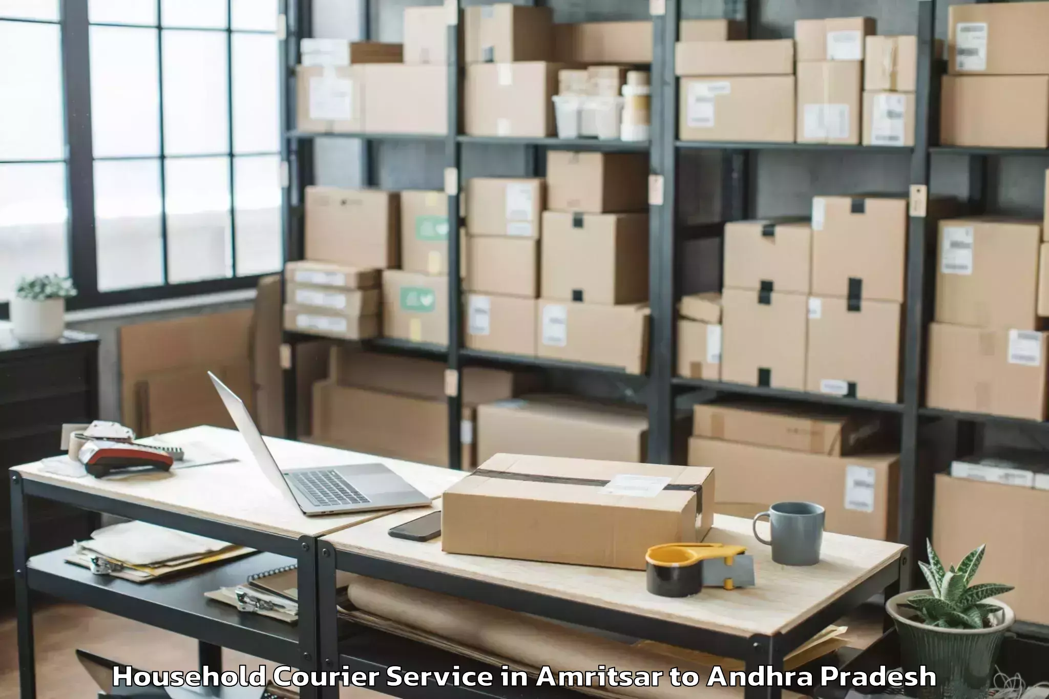 Quality Amritsar to Rudravaram Household Courier